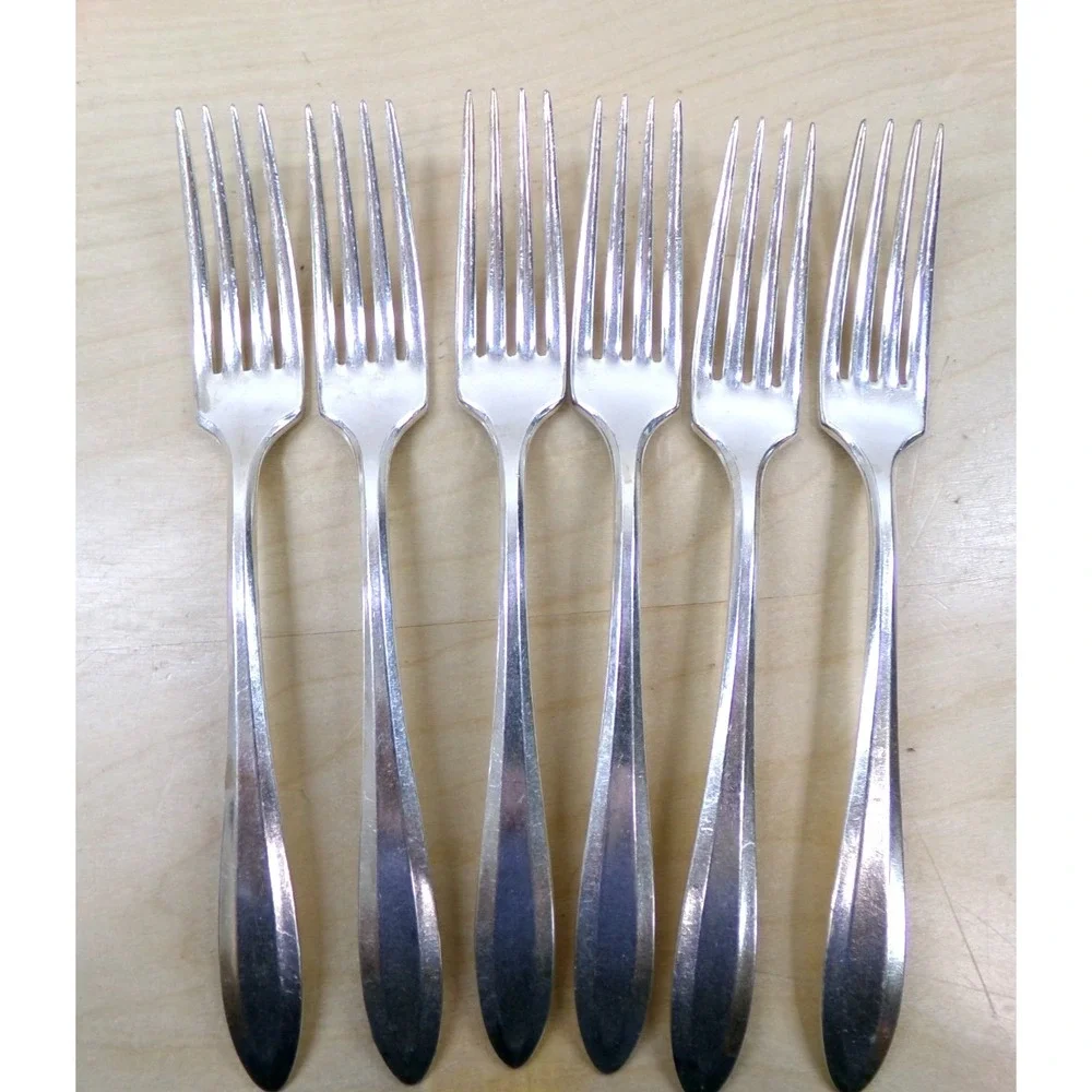 Oneida Community‎ Plate Patrician 1914 Flatware 6 Dinner Forks Silverplate